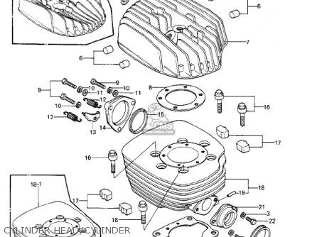 CYLINDER HEAD/CYLINDER - KE250-B3 1979 / MPH KPH