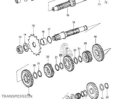 TRANSMISSION - KE250-B3 1979 / MPH KPH