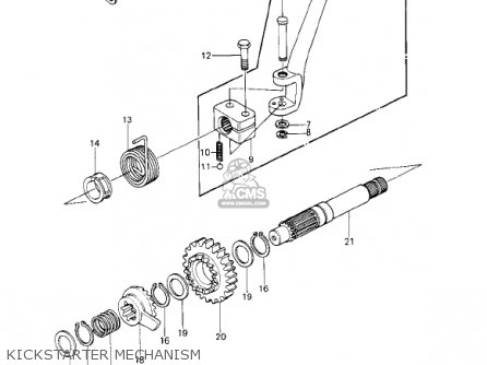 KICKSTARTER MECHANISM - KE250-B3 1979 / MPH KPH