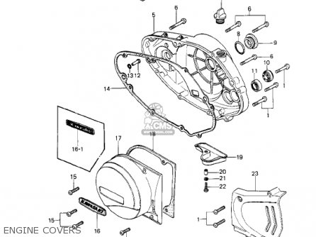 ENGINE COVERS - KE250-B3 1979 / MPH KPH