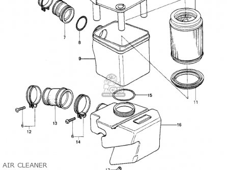AIR CLEANER - KE250-B3 1979 / MPH KPH