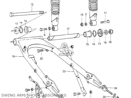SWING ARM/SHOCK ABSORBERS - KE250-B3 1979 / MPH KPH