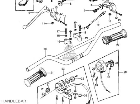 HANDLEBAR - KE250-B3 1979 / MPH KPH