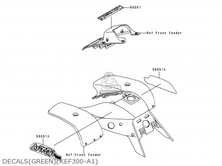 Kawasaki Lakota KEF 300 Bayou KLF 220 250 300 400 Interrupteur à Clé D - Foto 6