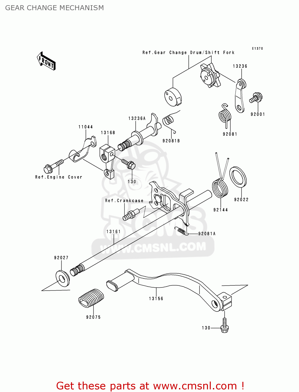 Kawasaki KEF300-A5 LAKOTA300 1999 EUROPE GEAR CHANGE MECHANISM - buy ...