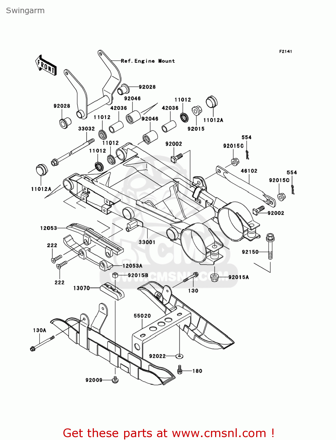 Kawasaki KEF300-B1 LAKOTA SPORT 2001 USA Swingarm - buy original ...