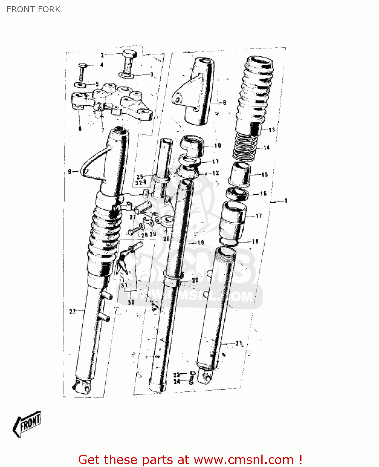 FRONT FORK KH100B7 1976 CANADA