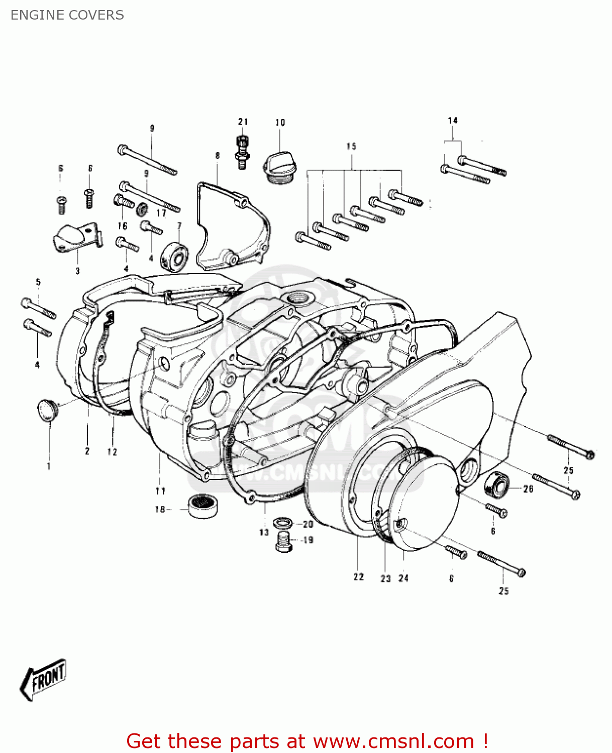 ENGINE COVERS KH100B7 1976 CANADA