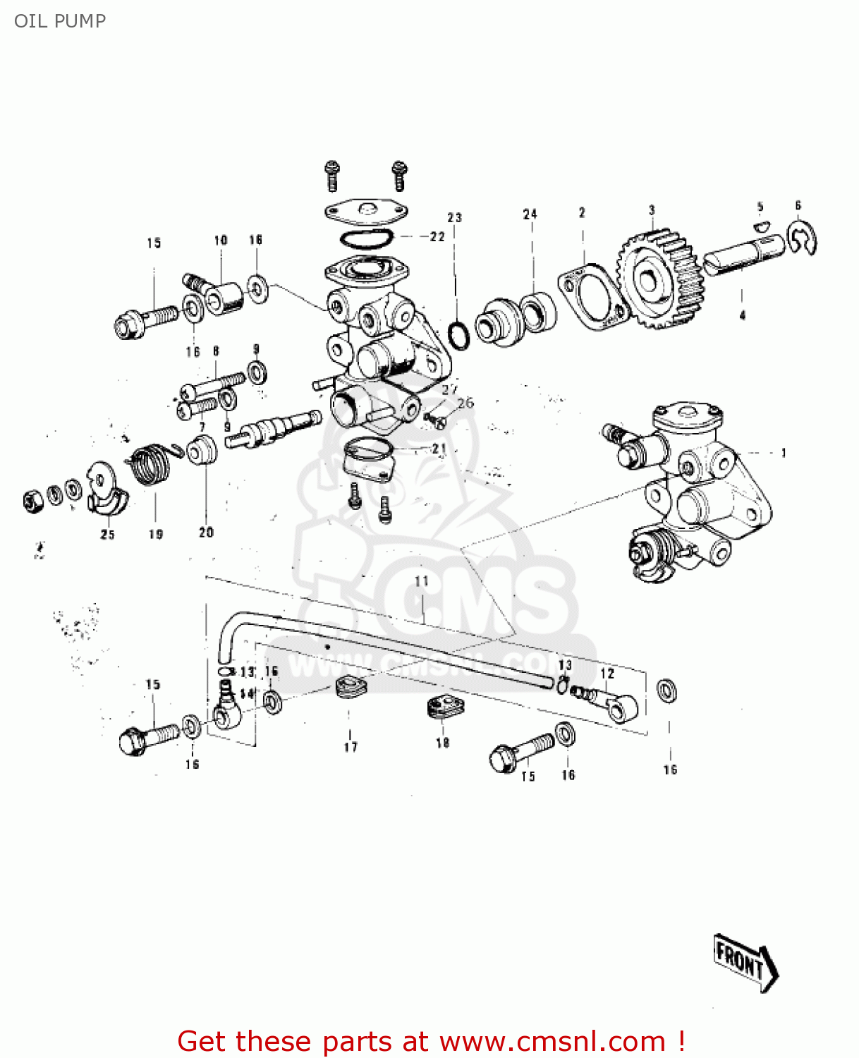 OIL PUMP KH100B7 1976 CANADA