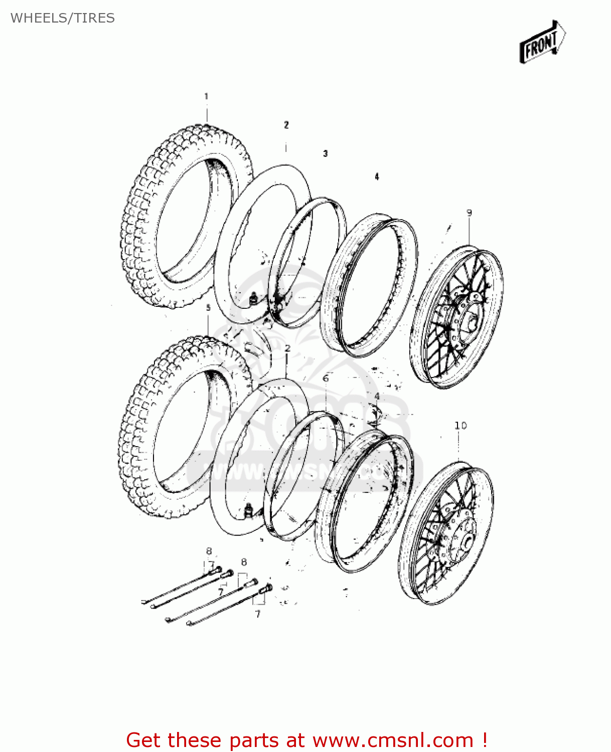 WHEELS/TIRES KH100B7 1976 CANADA