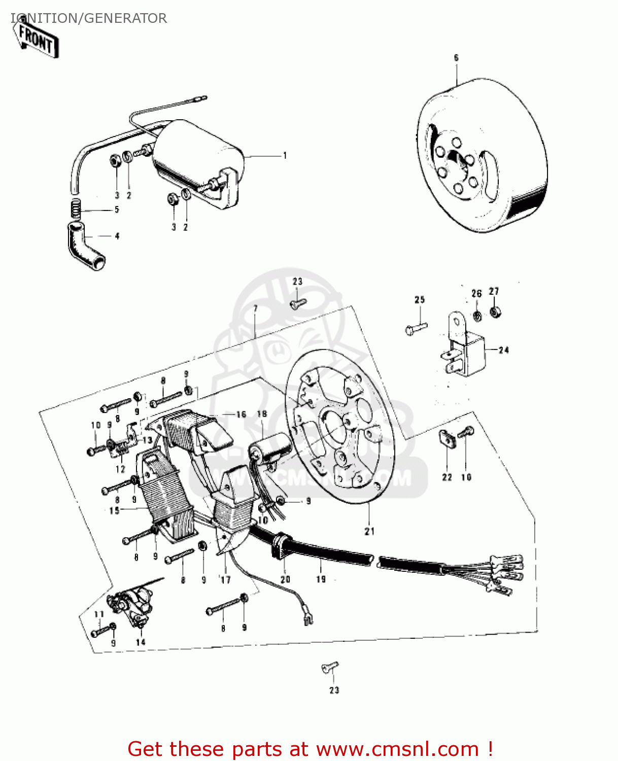 IGNITION/GENERATOR KH100B7 1976 CANADA