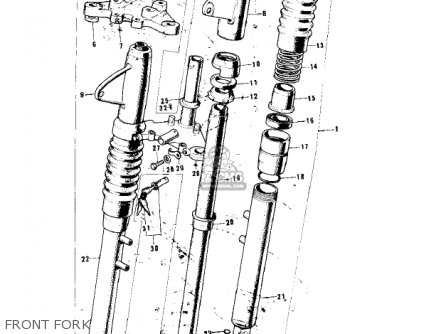FRONT FORK - KH100B7 1976 CANADA