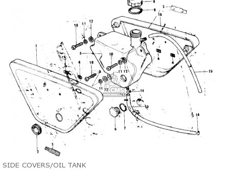 SIDE COVERS/OIL TANK - KH100B7 1976 CANADA