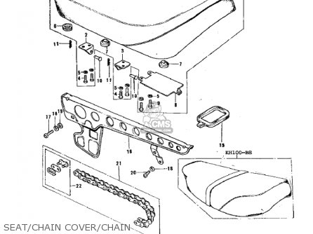 SEAT/CHAIN COVER/CHAIN - KH100B7 1976 CANADA