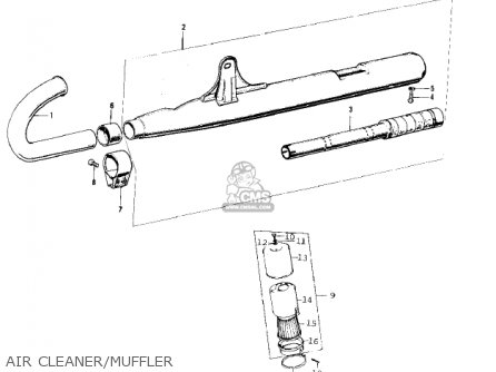 AIR CLEANER/MUFFLER - KH100B7 1976 CANADA