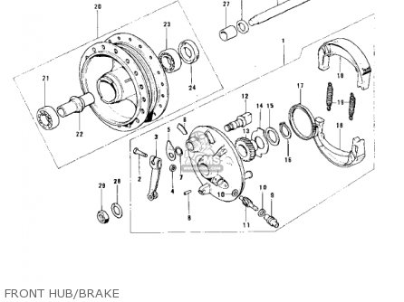 FRONT HUB/BRAKE - KH100B7 1976 CANADA