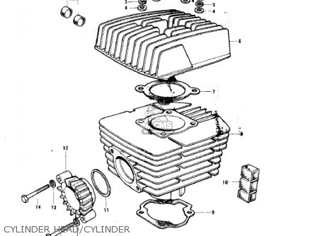 CYLINDER HEAD/CYLINDER - KH100B7 1976 CANADA
