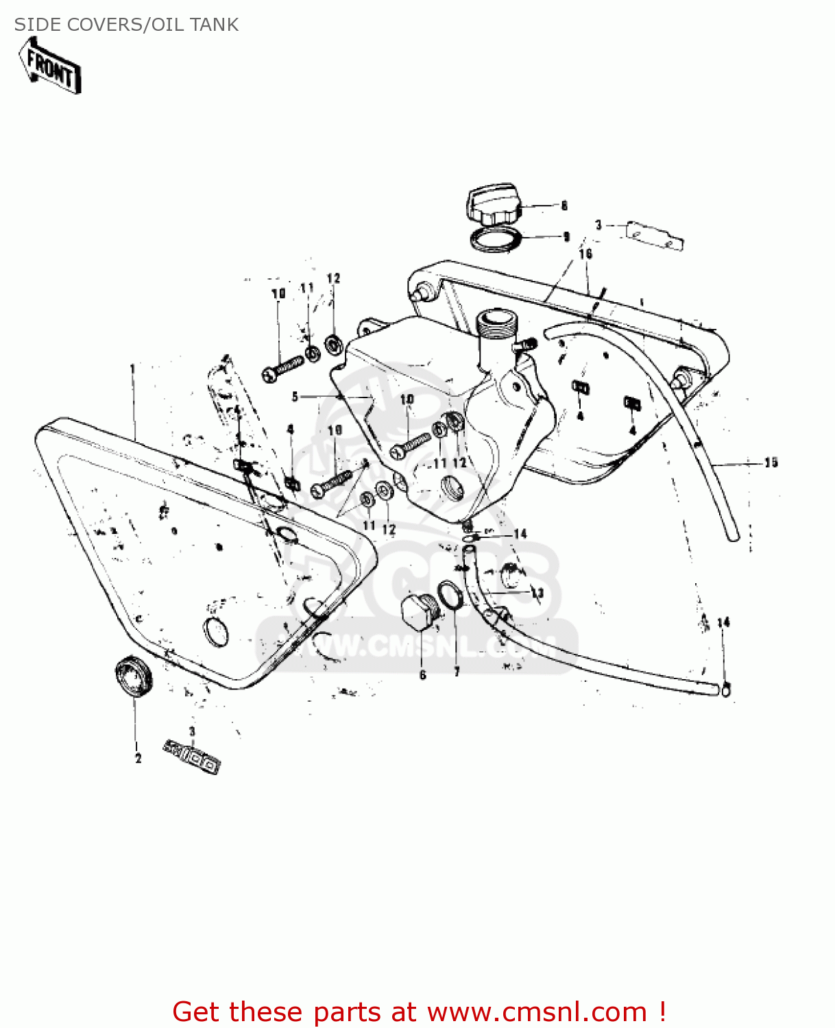 SIDE COVERS/OIL TANK KH100B8 1977 CANADA