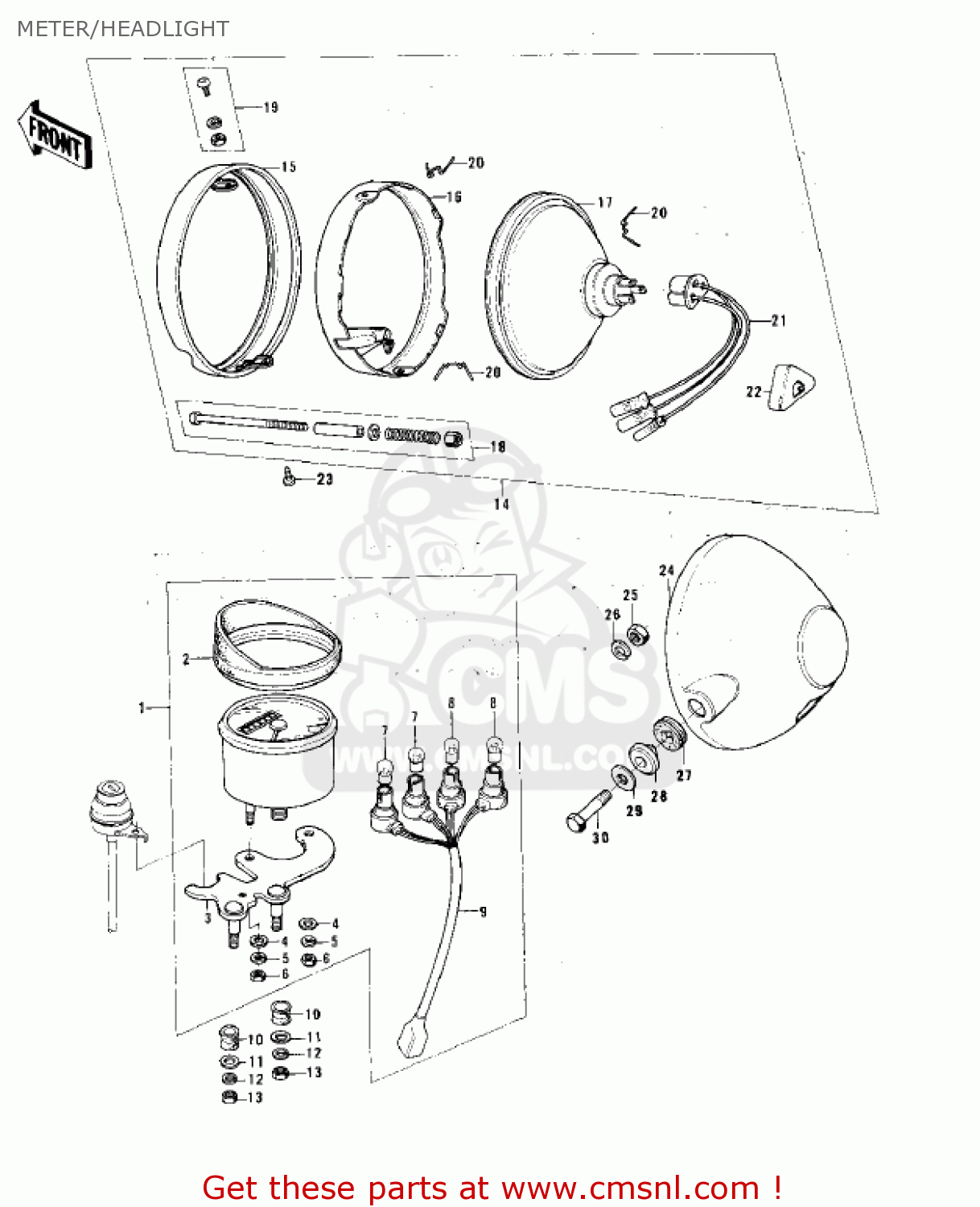 METER/HEADLIGHT KH100B8 1977 CANADA