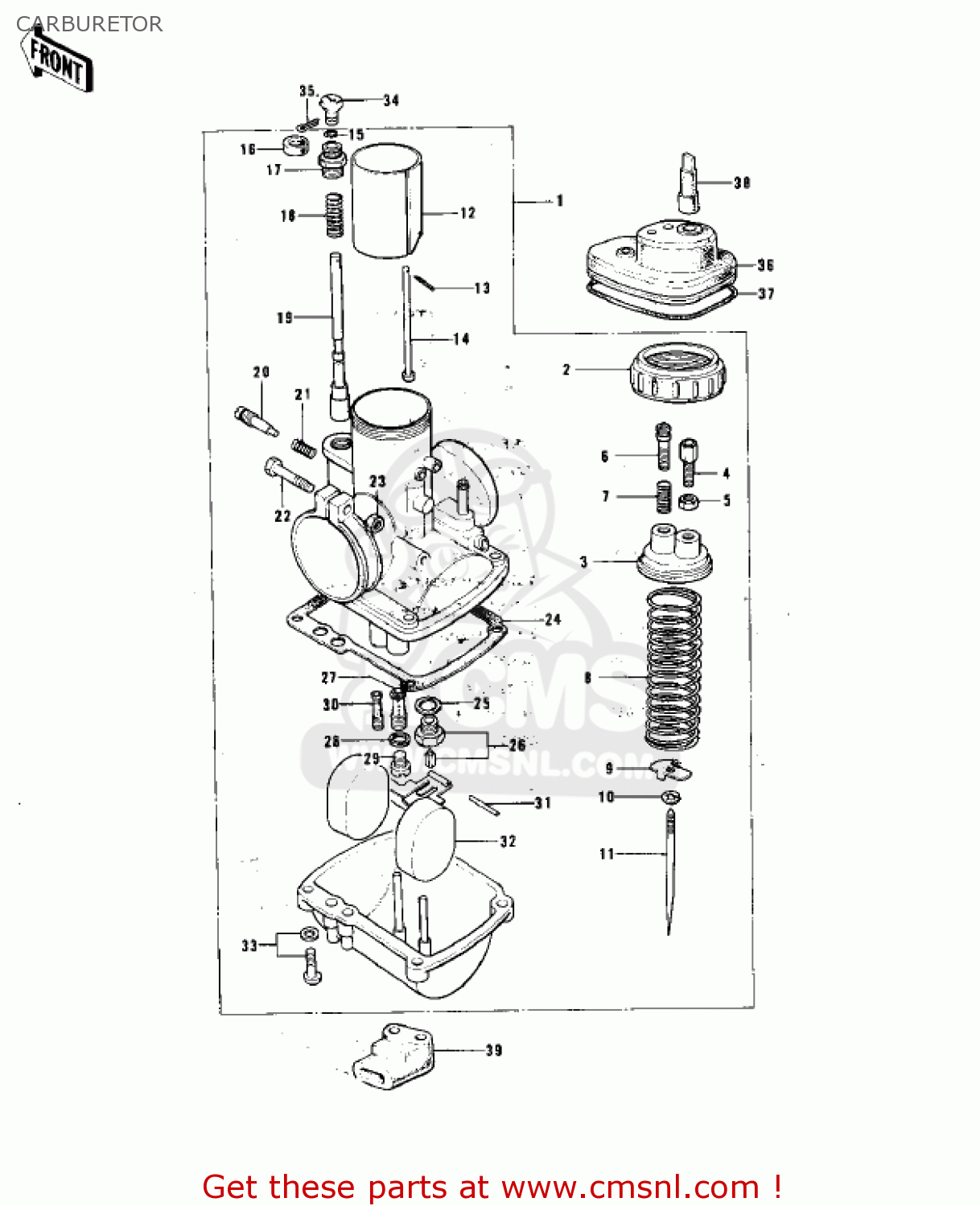 CARBURETOR KH100B8 1977 CANADA