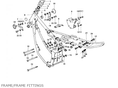FRAME/FRAME FITTINGS - KH100B8 1977 CANADA