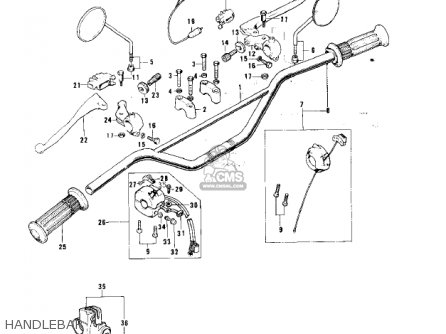 HANDLEBAR - KH100B8 1977 CANADA