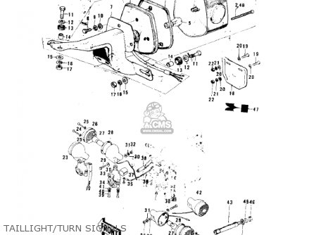 TAILLIGHT/TURN SIGNALS - KH100B8 1977 CANADA