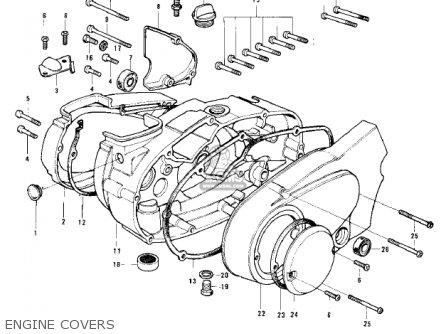 ENGINE COVERS - KH100B8 1977 CANADA