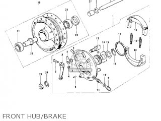 FRONT HUB/BRAKE - KH100B8 1977 CANADA
