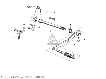 GEAR CHANGE MECHANISM - KH100B8 1977 CANADA