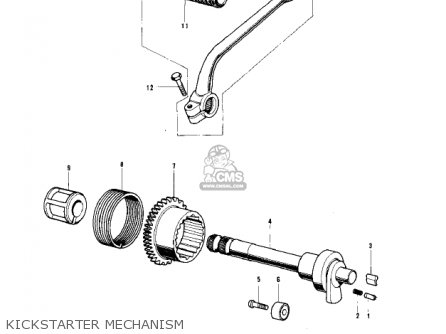 KICKSTARTER MECHANISM - KH100B8 1977 CANADA