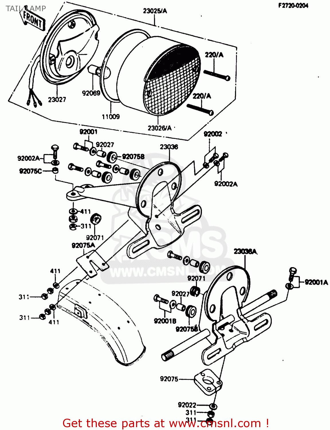 TAIL LAMP KH100G5 1984 USA