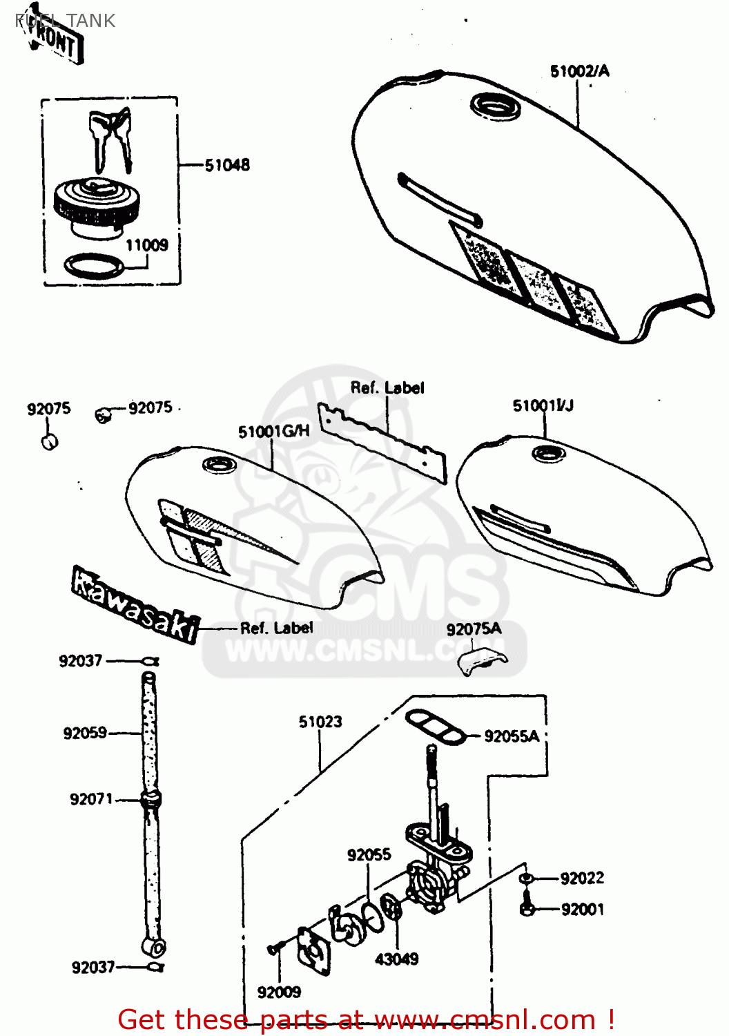 FUEL TANK KH100G5 1984 USA