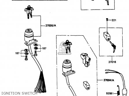 IGNITION SWITCH - KH100G5 1984 USA