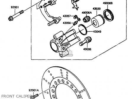 FRONT CALIPER - KH100G6 1985 EUROPE UK NR
