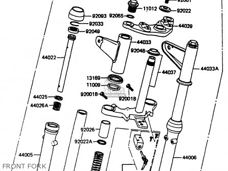 FRONT FORK - KH100G6 1985 EUROPE UK NR