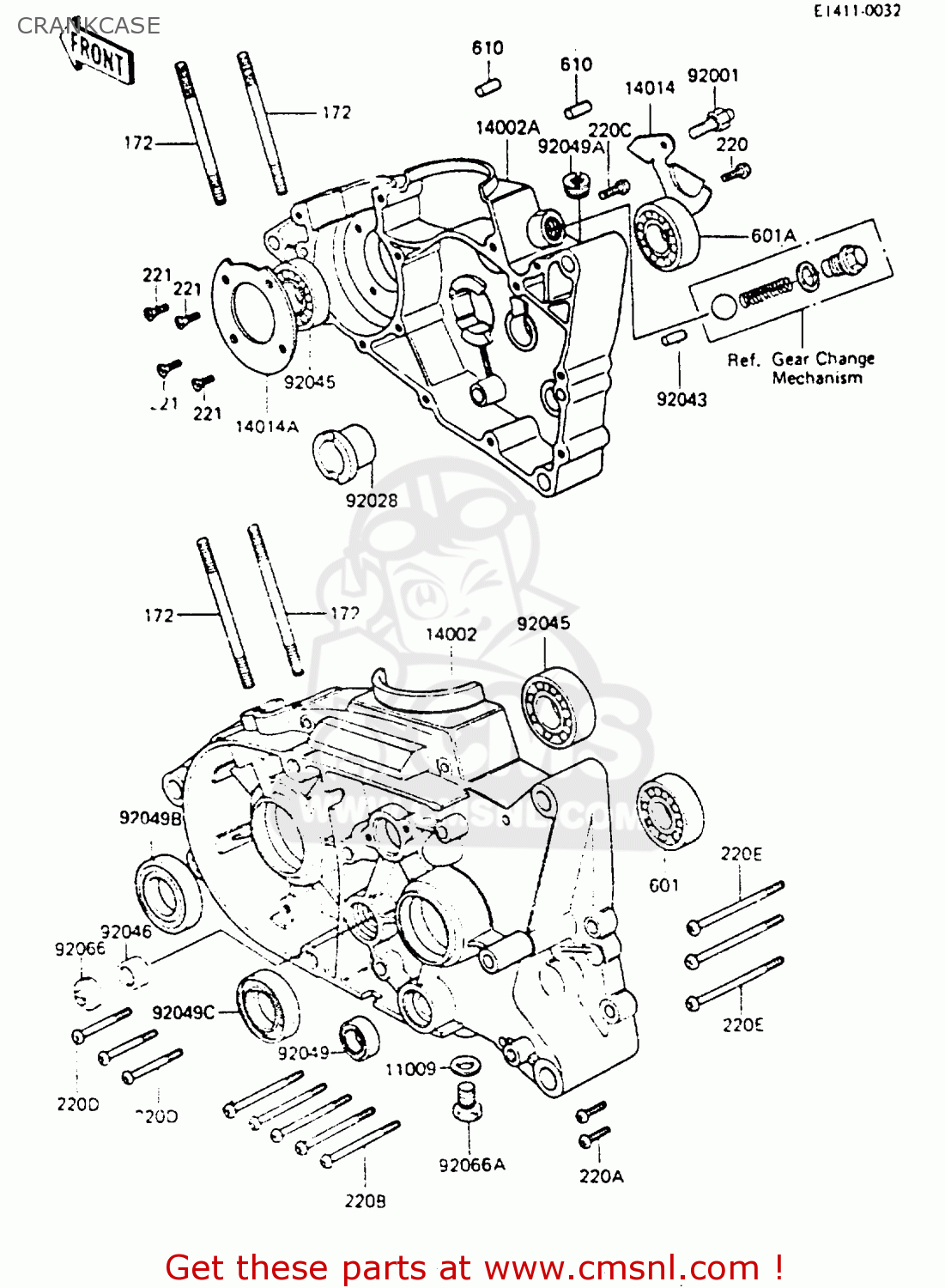 CRANKCASE KH100G7 1986 USA