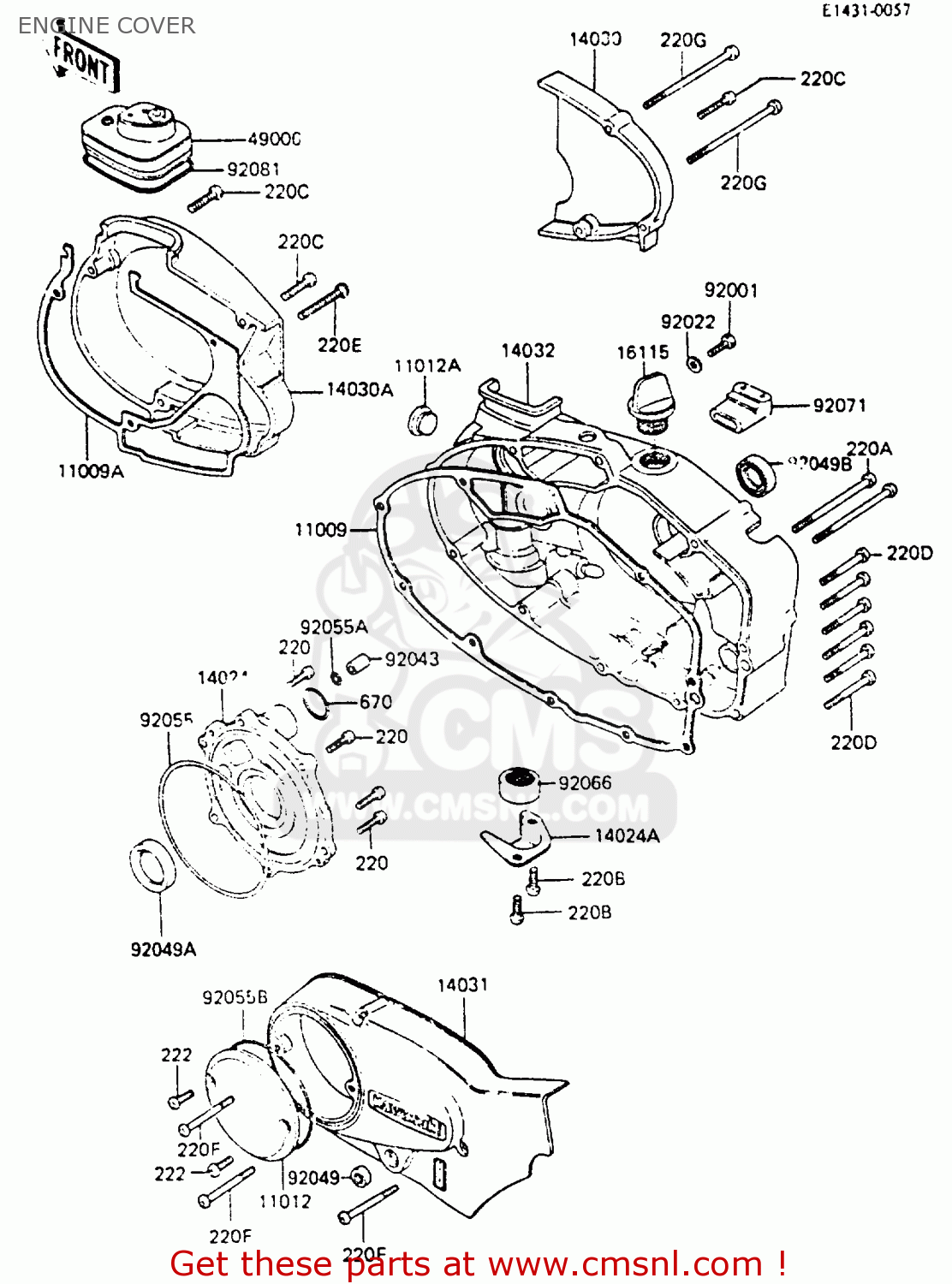 ENGINE COVER KH100G7 1986 USA