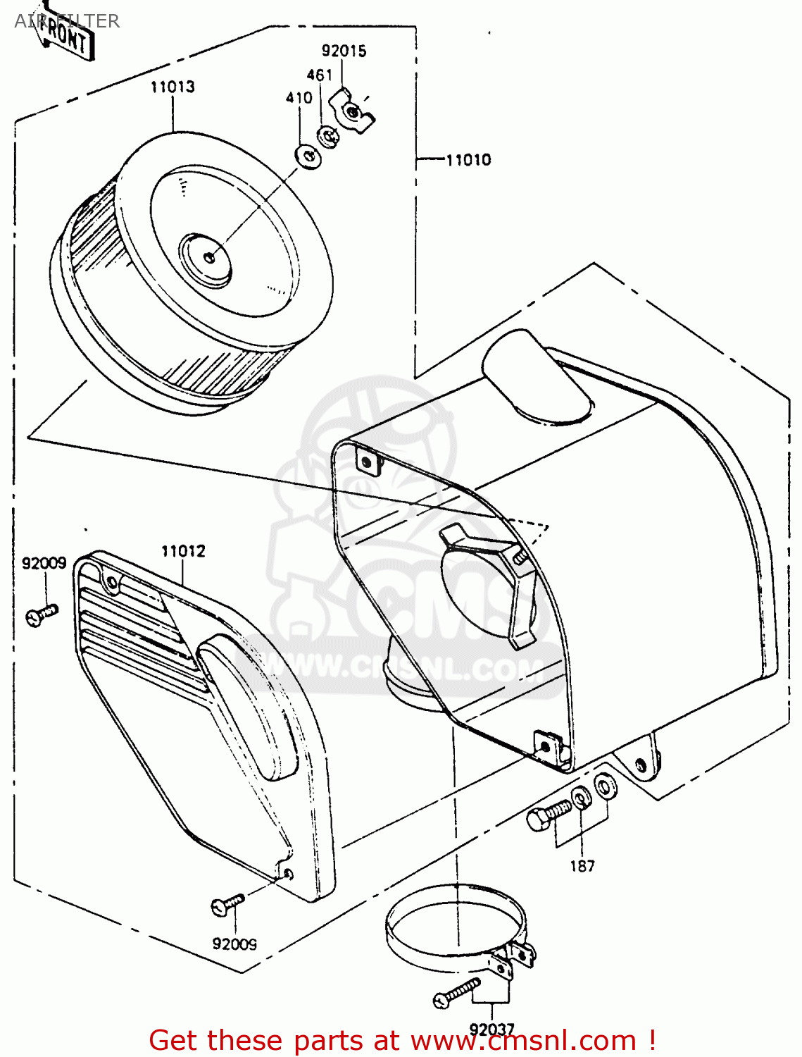 AIR FILTER KH100G7 1986 USA