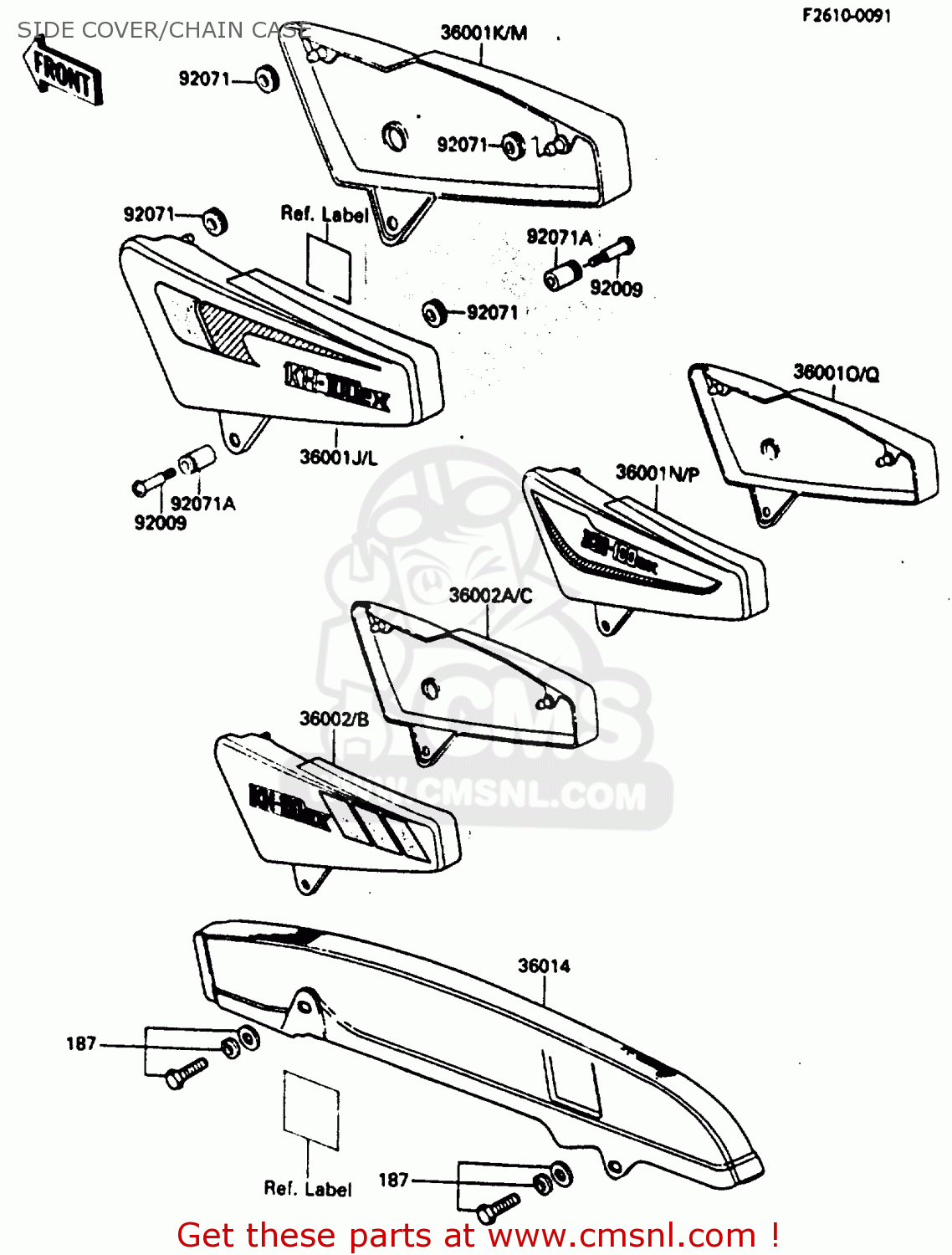 SIDE COVER/CHAIN CASE KH100G7 1986 USA