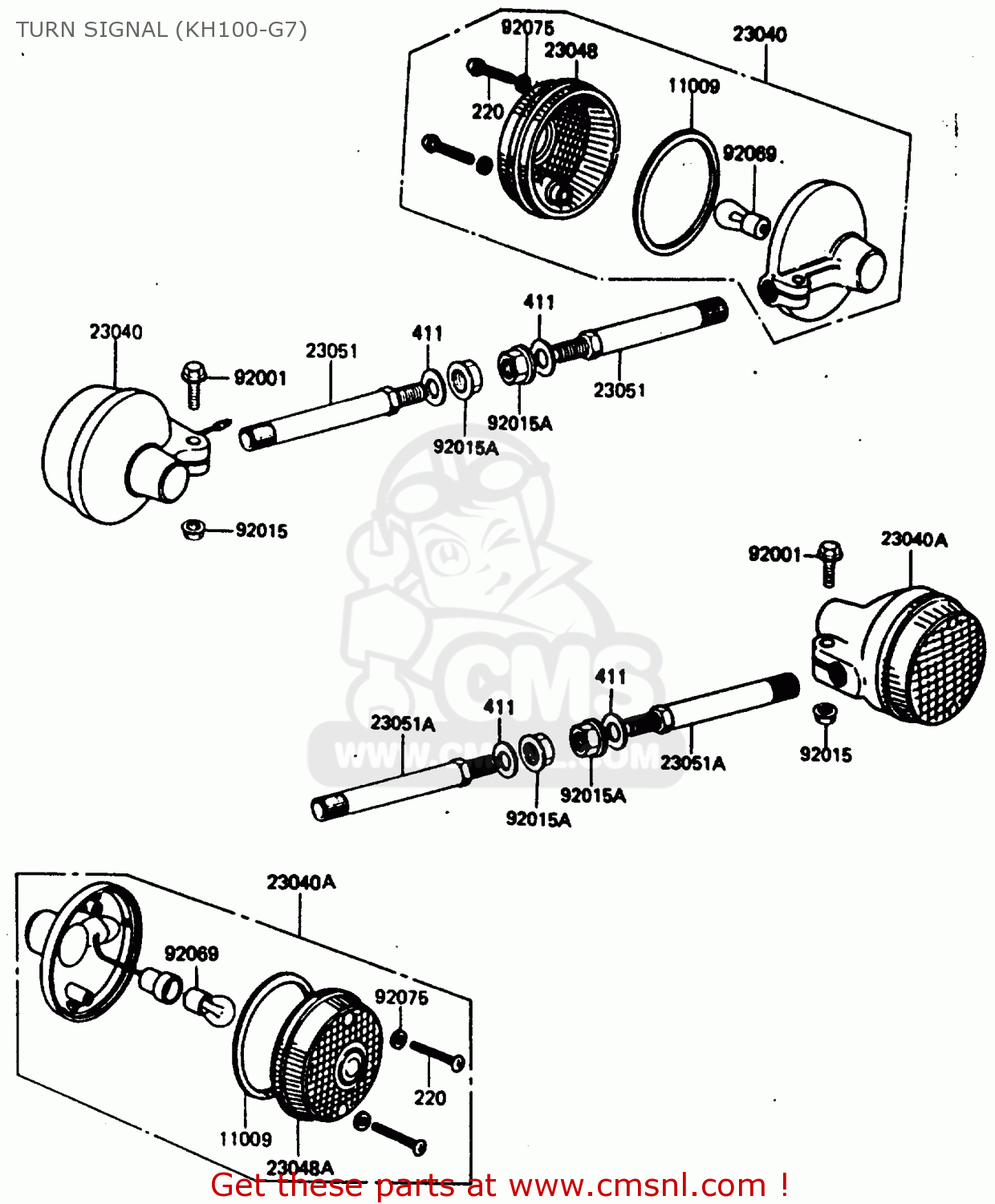 TURN SIGNAL (KH100-G7) KH100G7 1986 USA