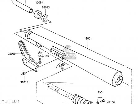 MUFFLER - KH100G7 1986 USA