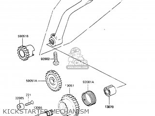 KICKSTARTER MECHANISM - KH100G7 1986 USA
