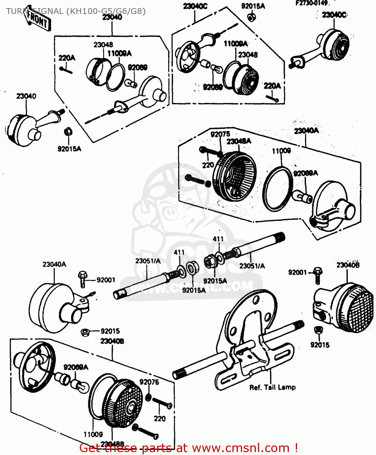 TURN SIGNAL (KH100-G5/G6/G8) KH100G8 1987 USA