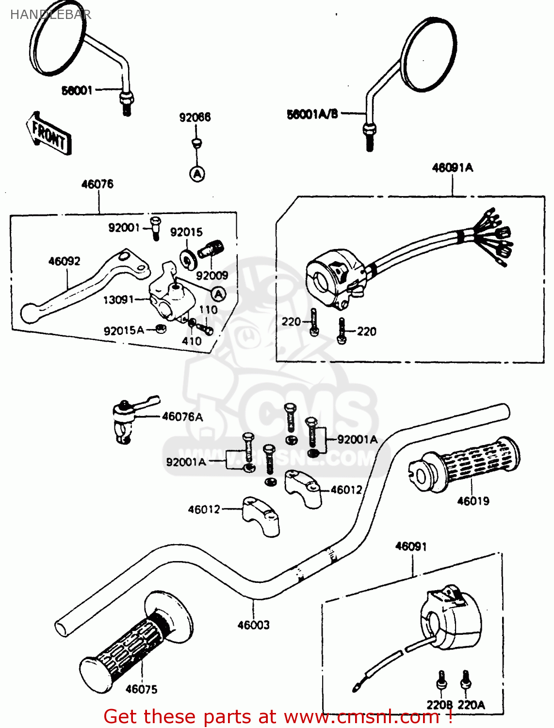 HANDLEBAR KH100G8 1987 USA