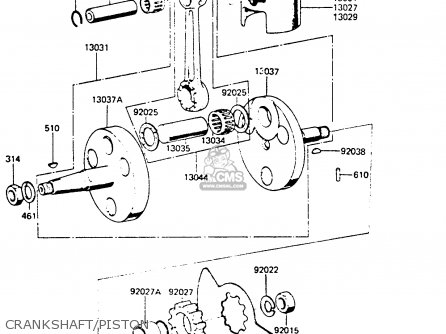 CRANKSHAFT/PISTON - KH100G8 1987 USA