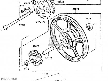 REAR HUB - KH100G8 1987 USA