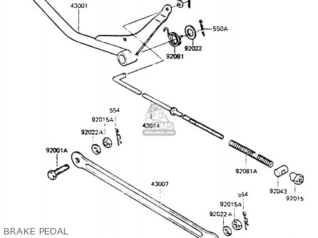 BRAKE PEDAL - KH100G8 1987 USA