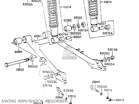 SWING ARM/SHOCK ABSORBER - KH100G8 1987 USA
