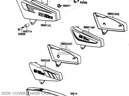 SIDE COVER/CHAIN CASE - KH100G8 1987 USA